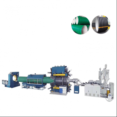 HDPE၊PP ဒေါင်လိုက် အမျိုးအစား နှစ်ထပ်နံရံ Corrugated Pipe နှင့် PVC Ribbed Pipe Extrusion လိုင်း