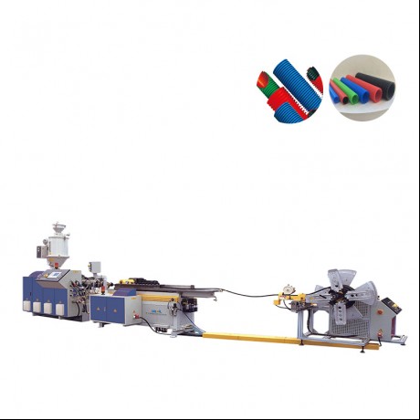 PA / PE / PP / PVC တစ်ခုတည်းသောနံရံ၊ နံရံနှစ်ချောင်းသွယ်တန်းထားသောပိုက်၏ extrusion line