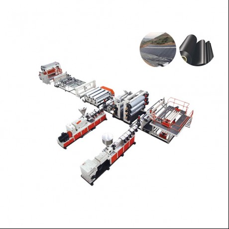 မြင့်မားသောပိုလီမာ Composite ရေစိုခံ Roll Extrusion Line